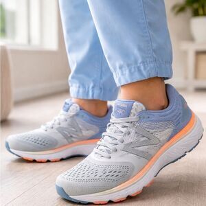 New Balance 940 V4 Size 8 Wide Comfort Running Walking Shoes Gray Blue